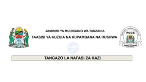 Ajira Mpya Takukuru (PCCB) Various Jobs Announcement