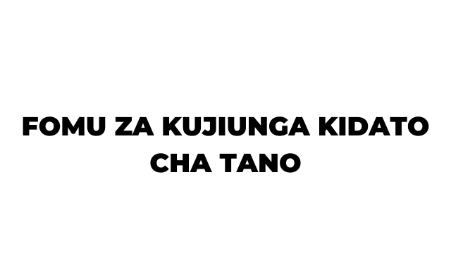 Fomu za kujiunga na Kidato cha Tano 2024