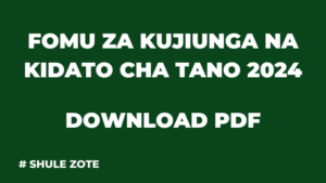 Fomu za kujiunga na Kidato cha tano 2024 ACSEE Form five Joining Instructions Release Checker