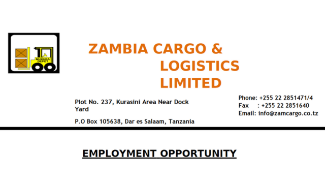 Internal Auditor Jobs at Zambia Cargo and Logistics Limited