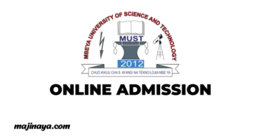 Mbeya University of Science and Technology (MUST), Joining Instruction For Certificate and Diploma