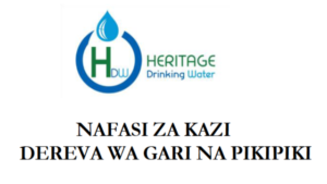 Ajira za madereva (Driver) at Heritage Drinking Water Limited latest Jobs