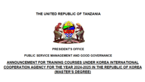 KOICA Announcement for Training Courses in Republic of Korea (Master’s Degree) 2024/2025