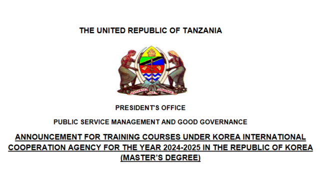 KOICA Announcement for Training Courses in Republic of Korea (Master's Degree) 2024/2025