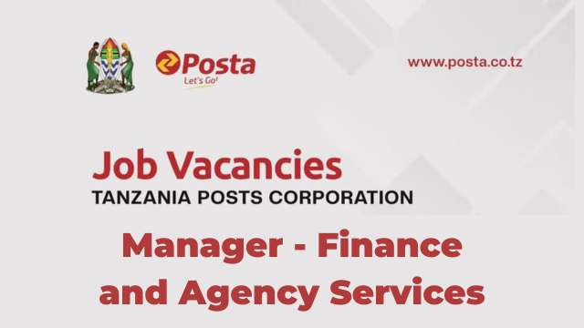 The Latest Jobs in Manager - Finance and Agency Services at Posta