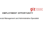 The latest Financial Management and Administrative Specialist at GIZ